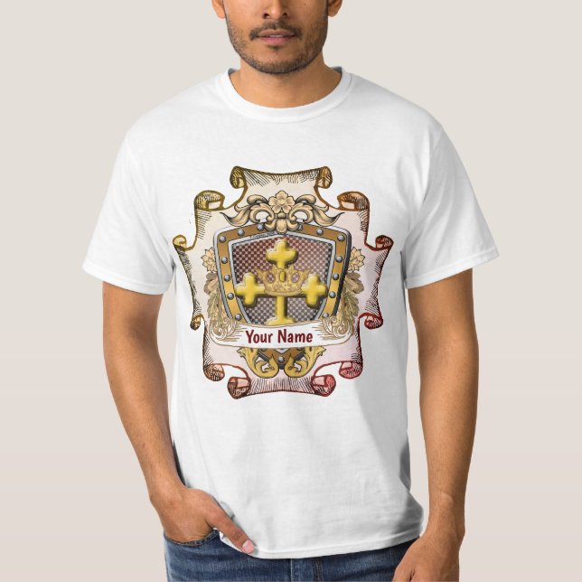 T-shirt Nom de famille de la vaillance (Devant)