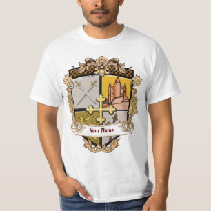 T-shirt Nom de famille de Vista Cross Shield