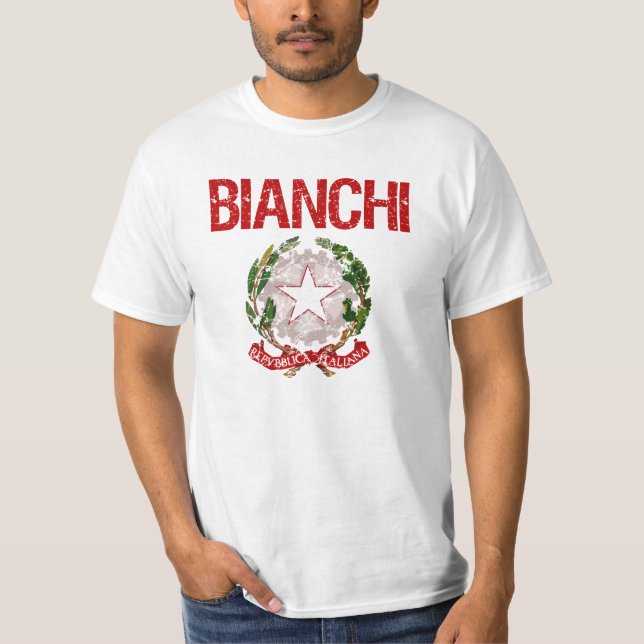 T-shirt Nom de famille d'Italien de Bianchi (Devant)