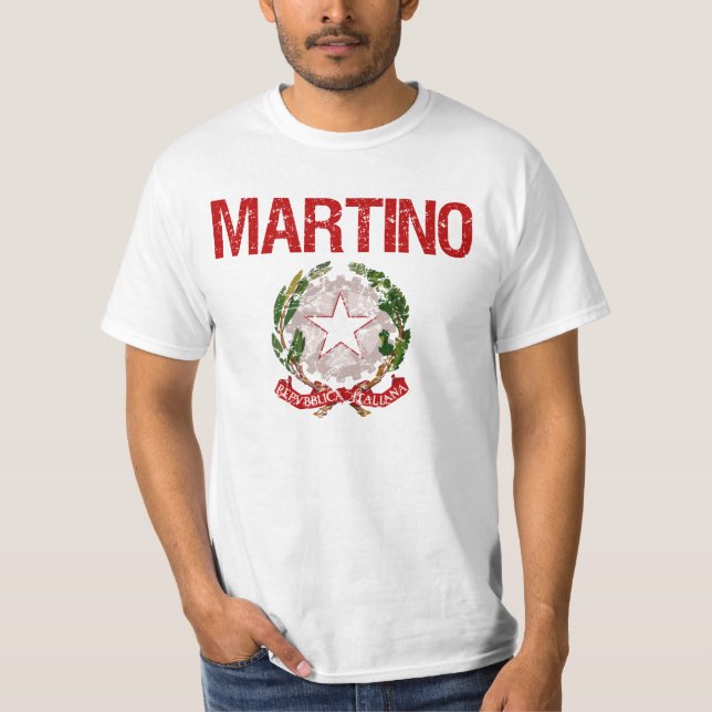 T-shirt Nom de famille d'Italien de Martino (Devant)