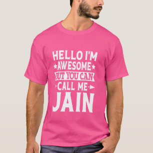 T-shirt Nom de famille Jain Appelez-moi Équipe de la famil