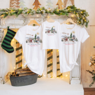 T-shirt Nom de famille   Noël de la Réunion familiale
