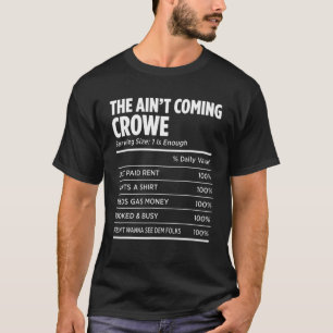 T-shirt Nom de famille Nom de famille Crowe Funny Réunion 