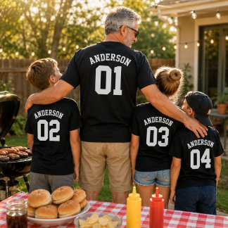 T-shirt Nom de famille personnalisé Enfants Papy Maillot