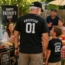 Nom de famille personnalisé Grand-père Jersey Cade