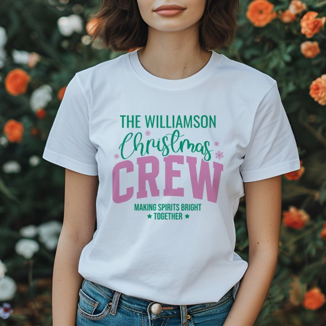 T-shirt Nom de famille personnalisé Noël Correspondant ros (Créateur téléchargé)