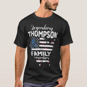 T-shirt Nom de famille Thompson US Flag Thompson Nom de fa