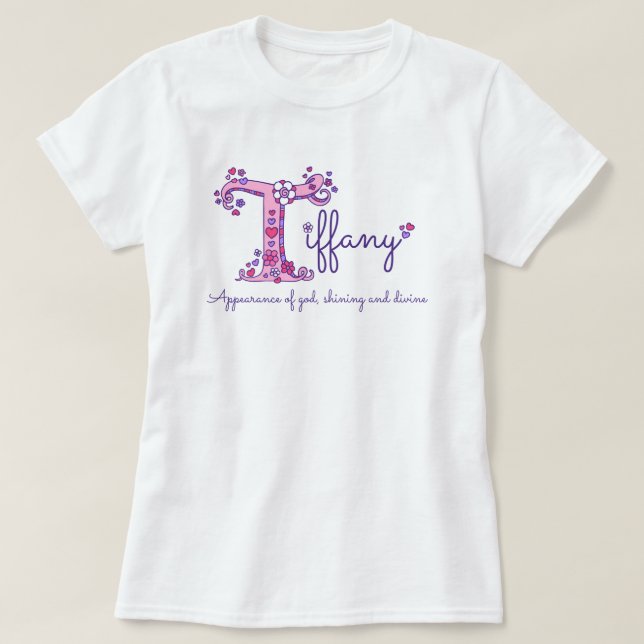 T-shirt Nom de filles de Tiffany et signification de la (Design devant)