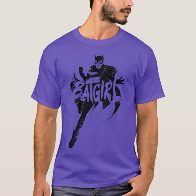 T-shirt Nom de la brosse d'encre Batgirl (Devant)
