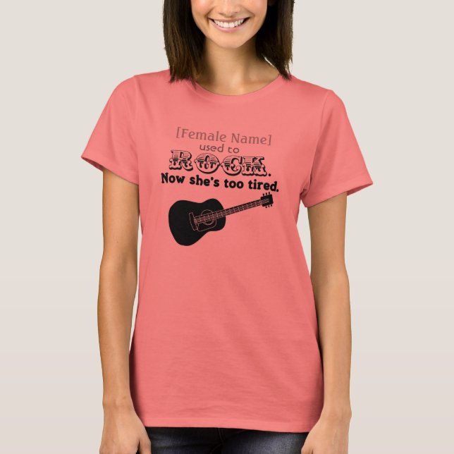 T-shirt [Nom de la Femme] Utilisé pour Rock- Maintenant el (Devant)