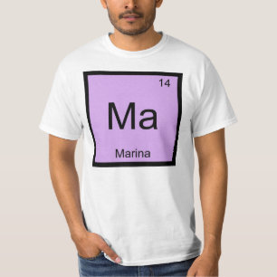 T-shirt Nom de la marina Élément chimique Tableau périodiq