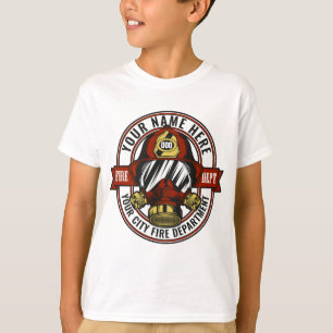 T-shirt NOM DE LA Personnaliser Secourt d'incendie du masq