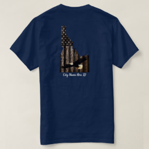 T-SHIRT NOM DE LA VILLE PERSONNALISÉE EAGLE BRNT WD - IDAH