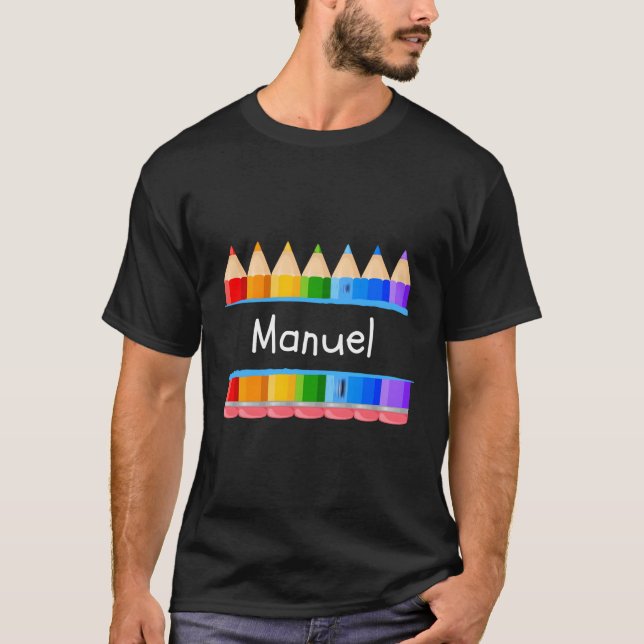 T-shirt Nom de l'élève enseignant de l'école Uel Kindergen (Devant)