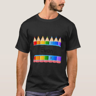 T-shirt Nom de l'élève enseignant Evan Kindergen balise