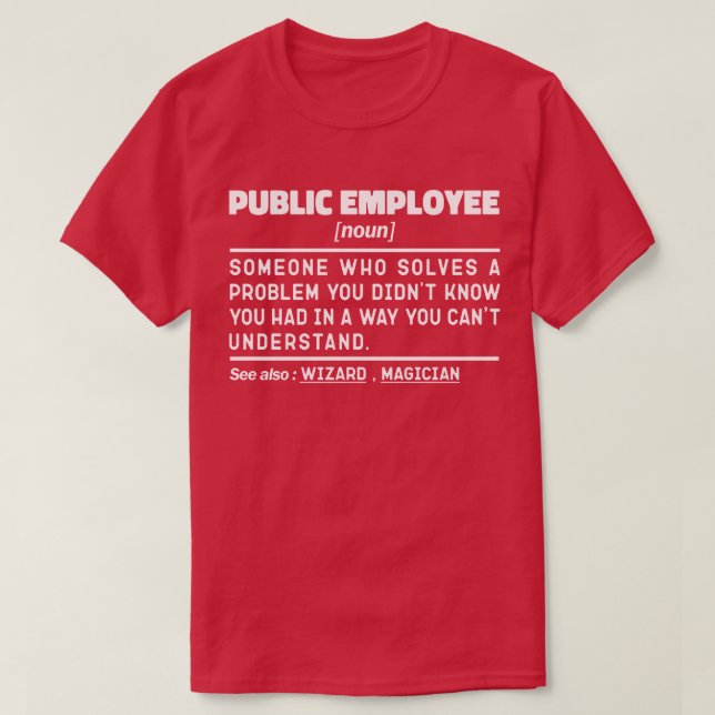 T-shirt Nom de l'employé public Service civil Papa Humour (Design devant)
