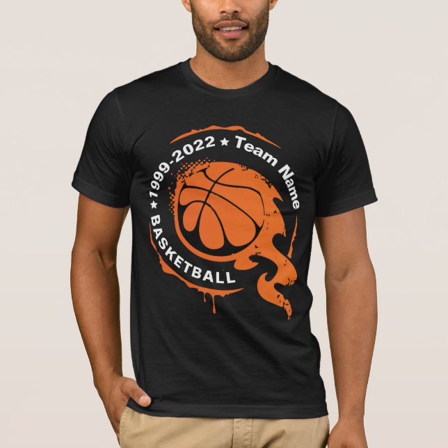 T-shirt Nom de l'équipe de basket-ball. Personnaliser T-sh (Devant)