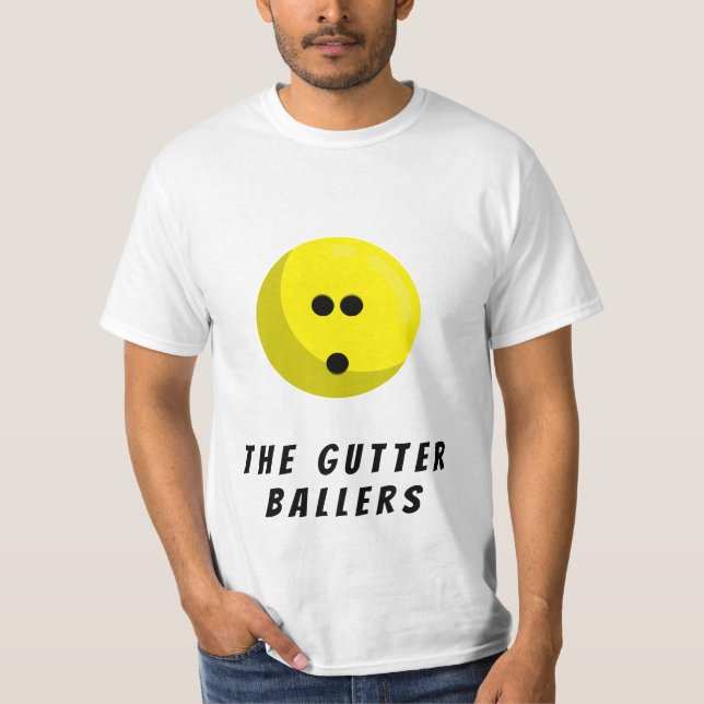 T-shirt Nom de l'équipe de Bowling personnalisée | Boule d (Devant)