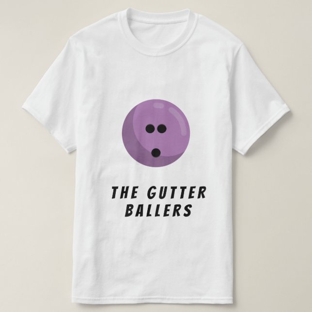 T-shirt Nom de l'équipe de Bowling personnalisée | Boule d (Design devant)