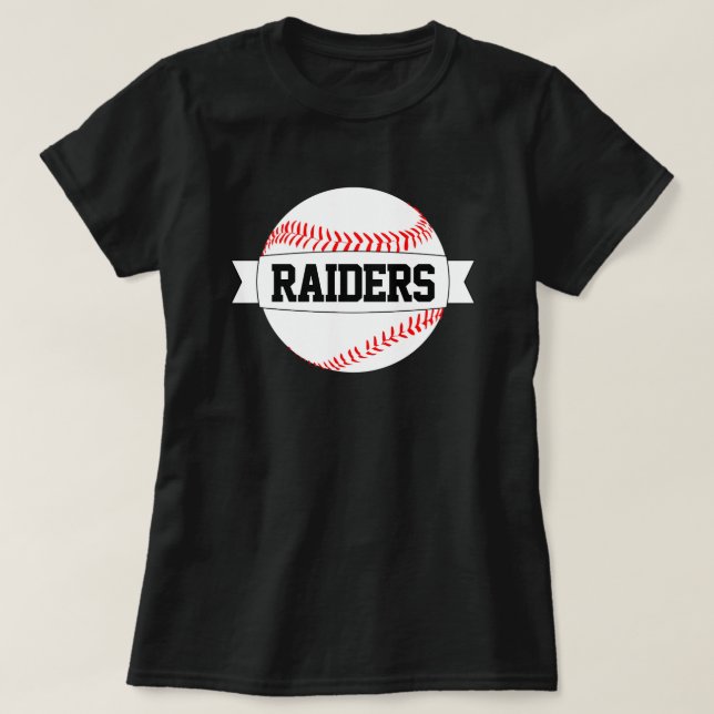 T-shirt Nom de l'équipe et du joueur de baseball (Design devant)