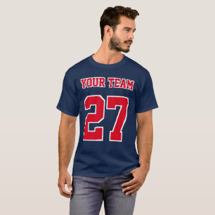 T-shirt Nom de l'équipe sportive Numéro blanc Lignes direc
