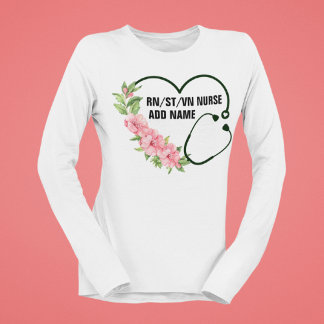 T-shirt Nom de l'infirmière étudiante-inscrite-ancienne