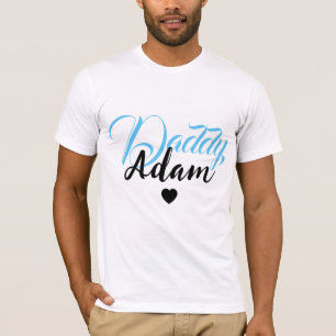 T-shirt Nom de papa personnalisé moderne - Personnalisé sp
