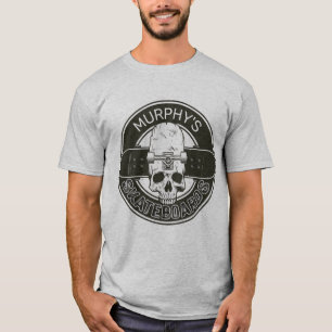 T-shirt NOM DE Patinage Personnalisé Skull Skateboard Skat