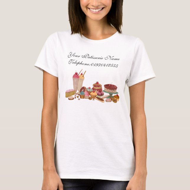 T-shirt Nom de Patisserie - customisez votre texte ici (Devant)