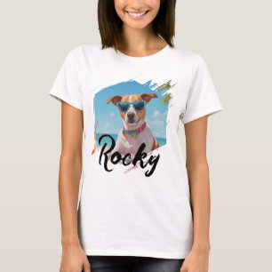 T-shirt Nom de photo personnalisé famille animal de compag
