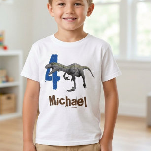 T-shirt Nom de raptor Âge Dinosaure âge jurassique  