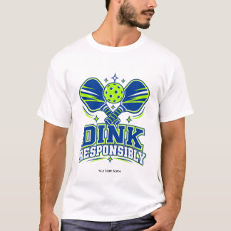 T-shirt Nom d'équipe de pickleball personnalisé Dink Respo