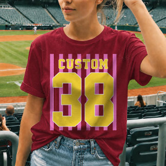 T-shirt Nom d'équipe personnalisé Numéro Jour de match