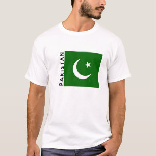T-shirt nom des textes de drapeau de pays du Pakistan