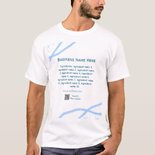 T-shirt Nom d'ingrédient ajouter nom d'entreprise site Web