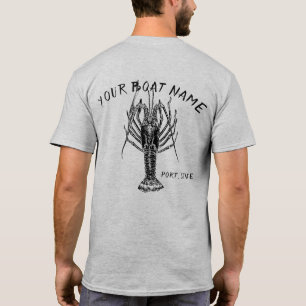 T-shirt Nom du bateau de homard Chemise