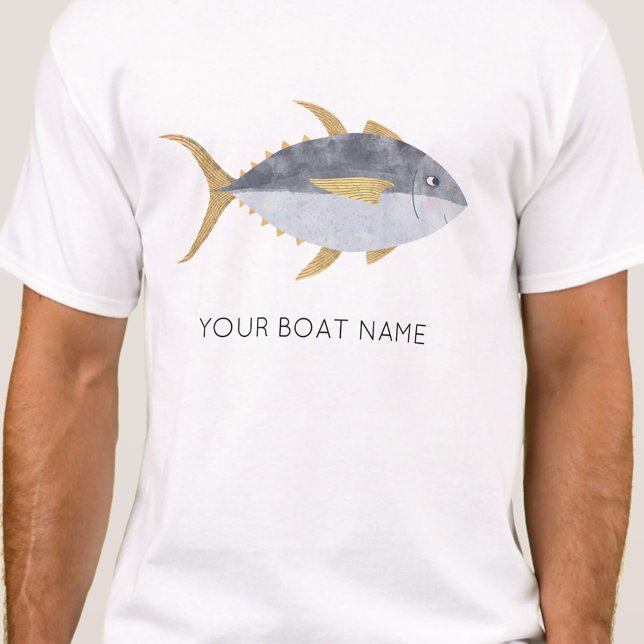 T-shirt Nom du bateau de pêche au thon (Créateur téléchargé)