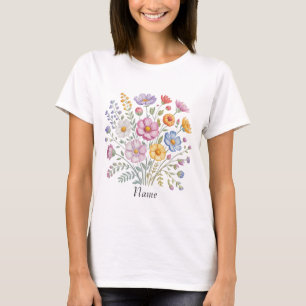 T-shirt Nom du bouquet de Fleur sauvage personnalisé