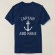 T-shirt Nom du capitaine de bateau personnalisé chemises d (Design devant)