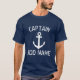 T-shirt Nom du capitaine de bateau personnalisé chemises d (Devant)