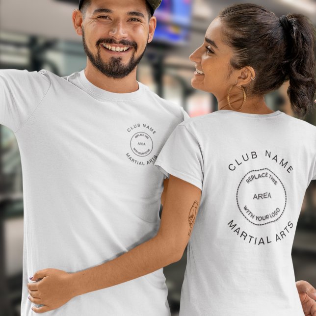 T-shirt Nom du club des arts martiaux Logo avant et arrièr (Créateur téléchargé)