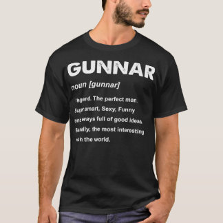 T-shirt Nom du gunnar Transfert de cadeaux