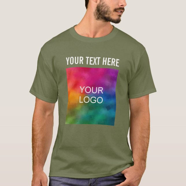 T-shirt Nom du logo de l'entreprise personnalisable Modèle (Devant)
