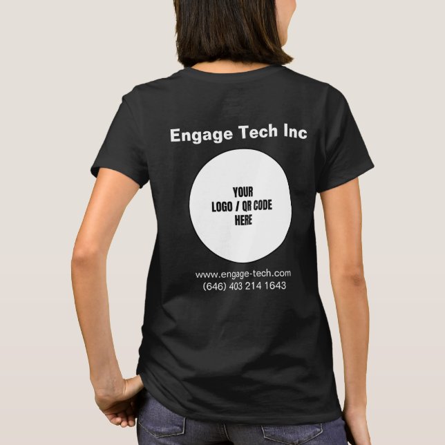 T-shirt Nom du logo de l'entreprise personnalisée Personne (Dos)