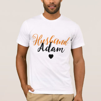 T-shirt Nom du mari personnalisé moderne - Spécial Personn