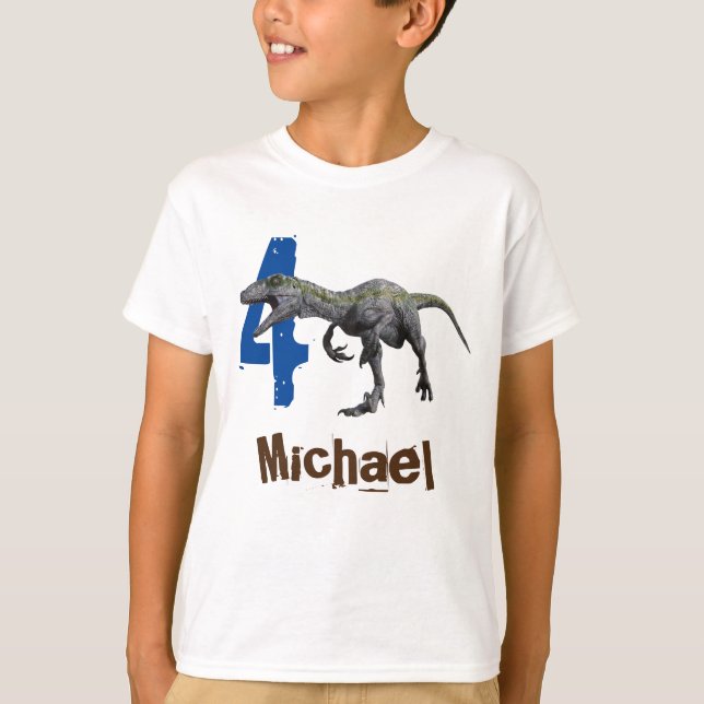 T-shirt Nom du Raptor Age Dinosaur Jurassic age (Devant)