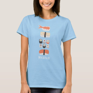 T-shirt Nom du rouleau Sushi Nigiri