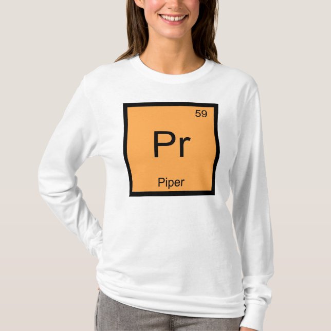 T-shirt Nom du tuyau Élément de chimie Tableau périodique (Devant)