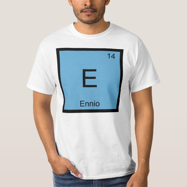 T-shirt Nom Ennio Chimie Élément Tableau périodique (Devant)