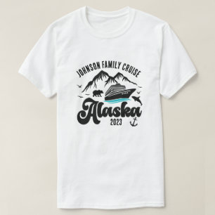 T-shirt Nom et année personnalisés Alaska Cruise
